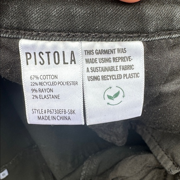 Pistola Charcoal black Denim Pants size 33 - Picture 4 of 4